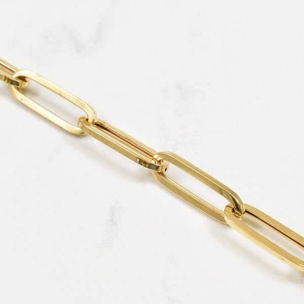 18k Yellow Gold Paperclip Chain | 17.25