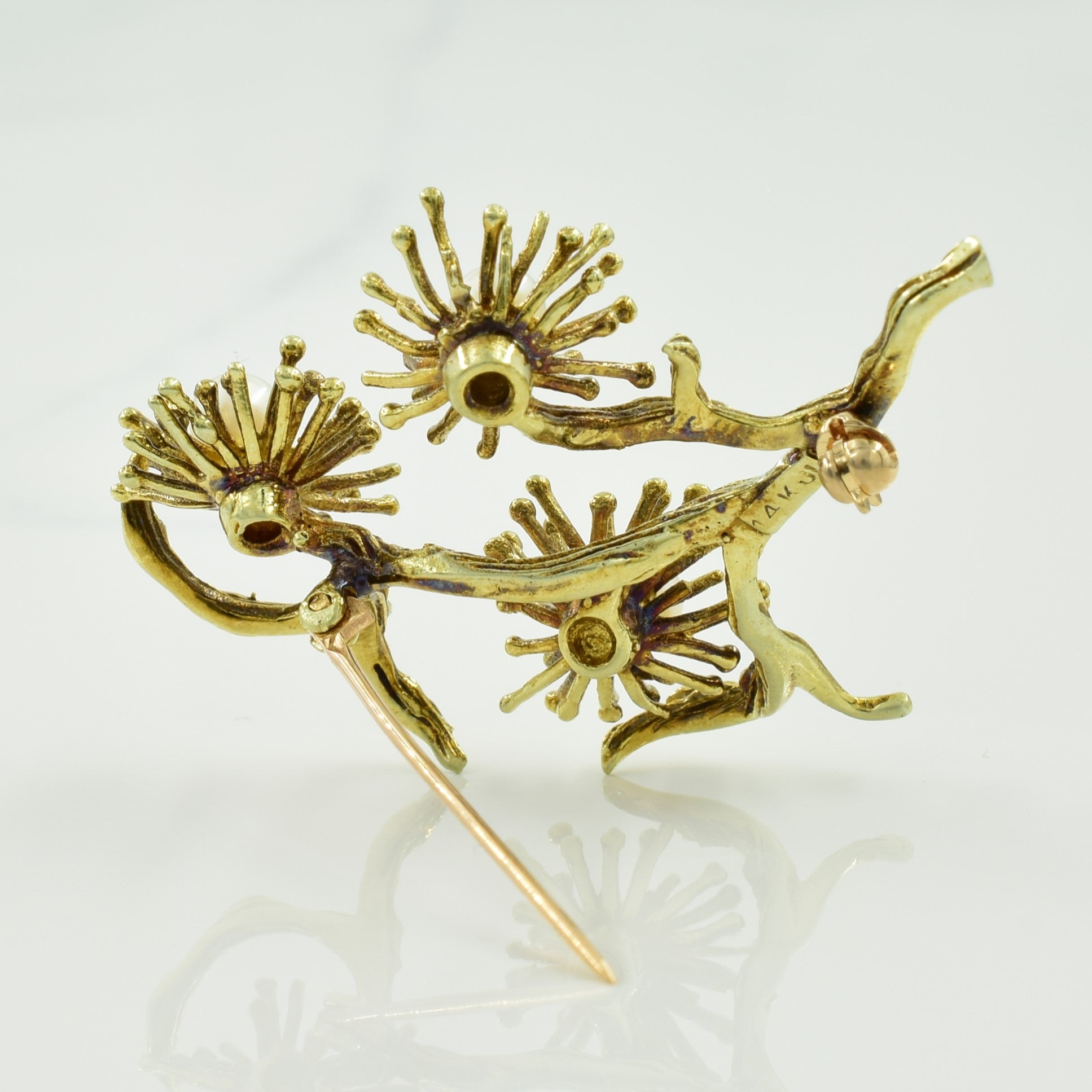 Cultured Pearl Tree Branch Brooch | 1.50ctw |