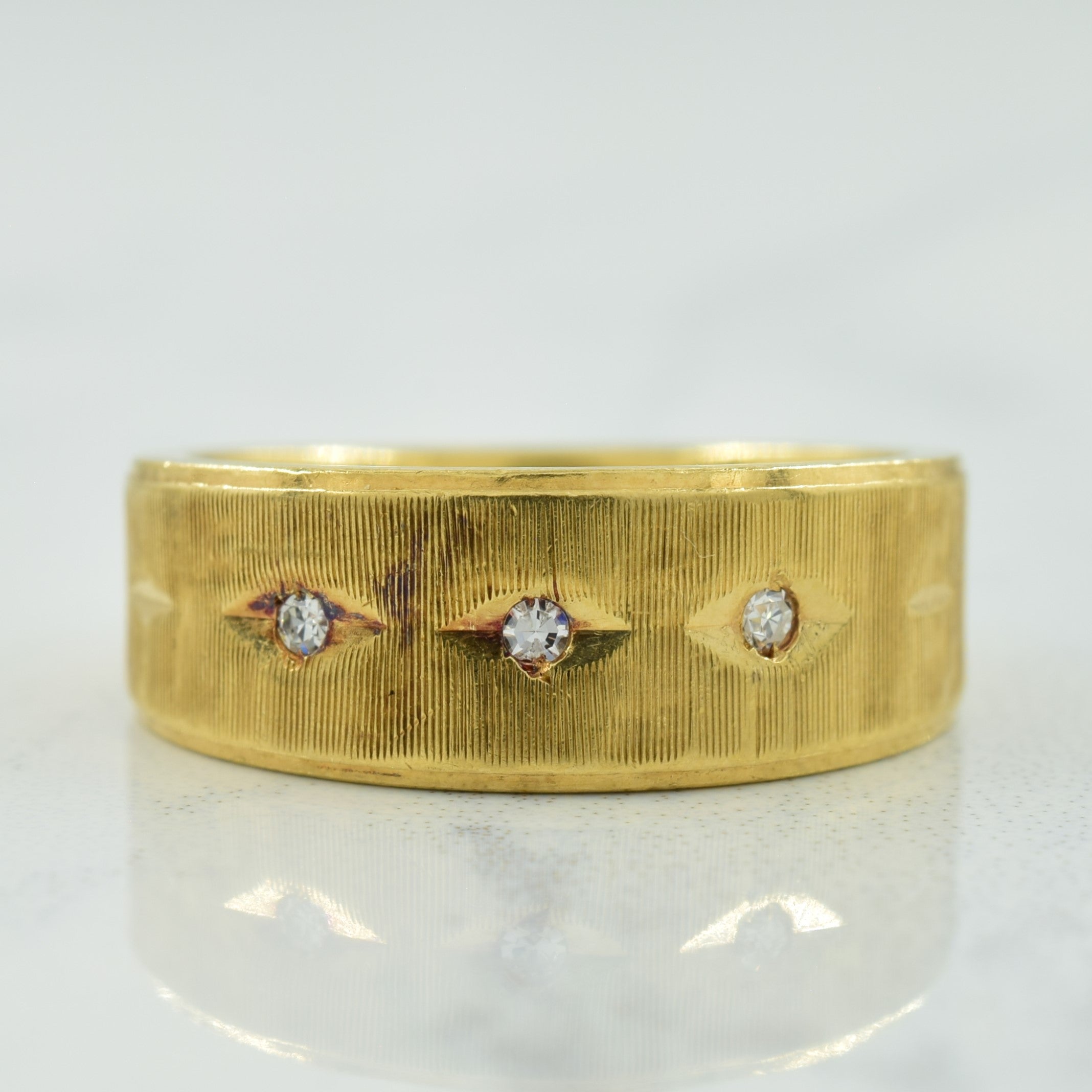 Bague trois diamants | 0,03 ct au total | Taille 4,25 | 