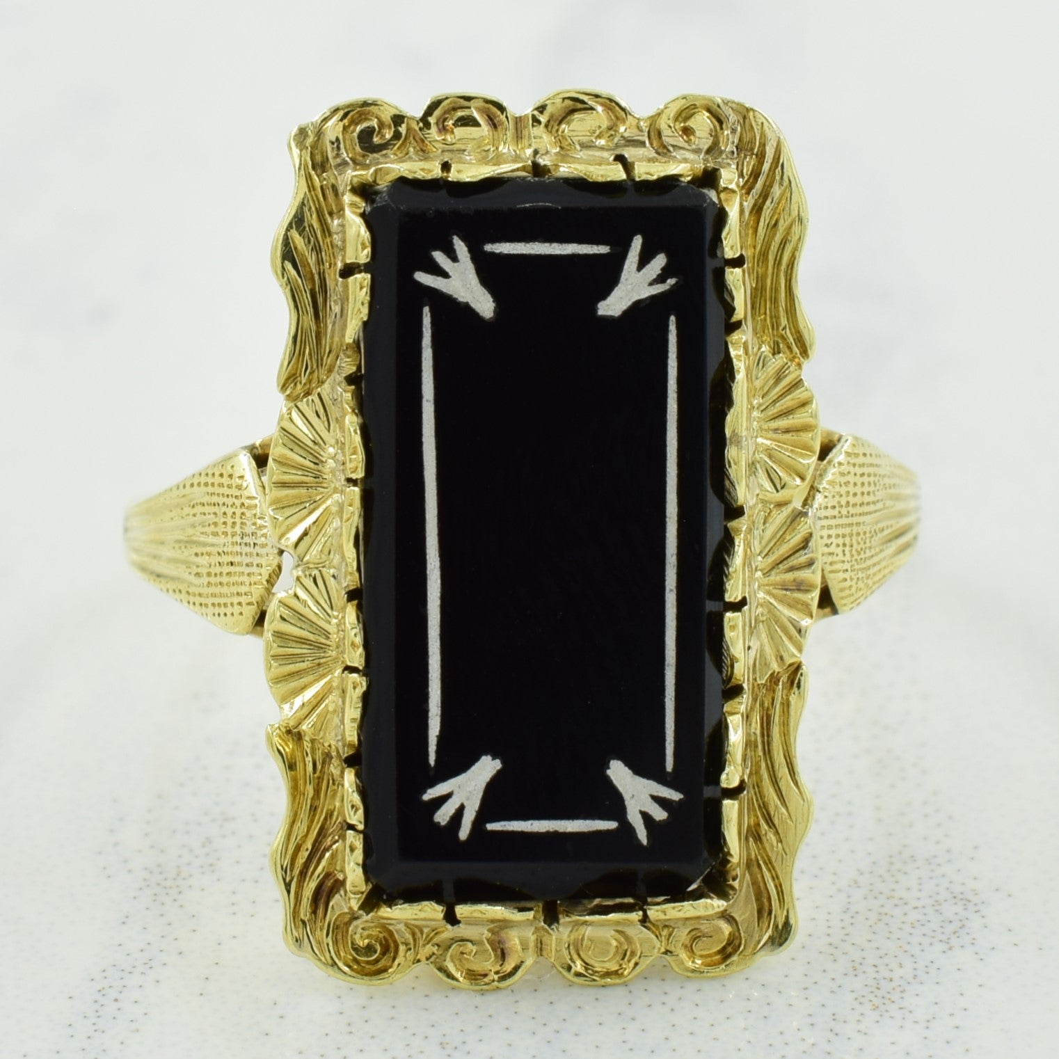Black Onyx Cocktail Ring | 4.50ct | SZ 6.75 |