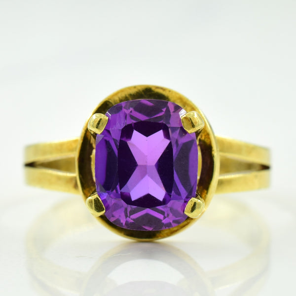Synthetic Purple Sapphire Ring | 3.00ct | SZ 7.75 |
