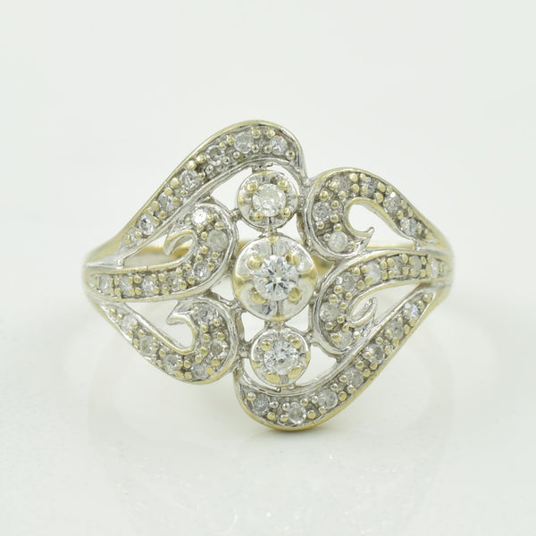 Diamond Bypass Ring | 0.21ctw | SZ 4.25 |