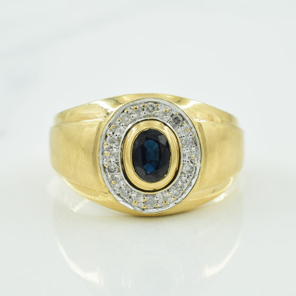 Sapphire & Diamond Ring | 0.50ct, 0.09ctw | SZ 8.75 |