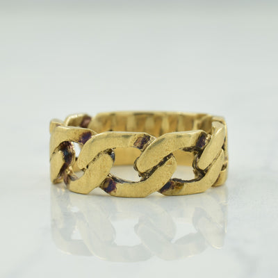 10k Yellow Gold Cuban Link Ring | SZ 5.5 |