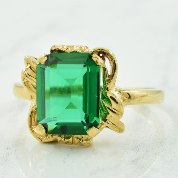 Green Glass (Paste) Ring | 3.50ct | SZ 8 |