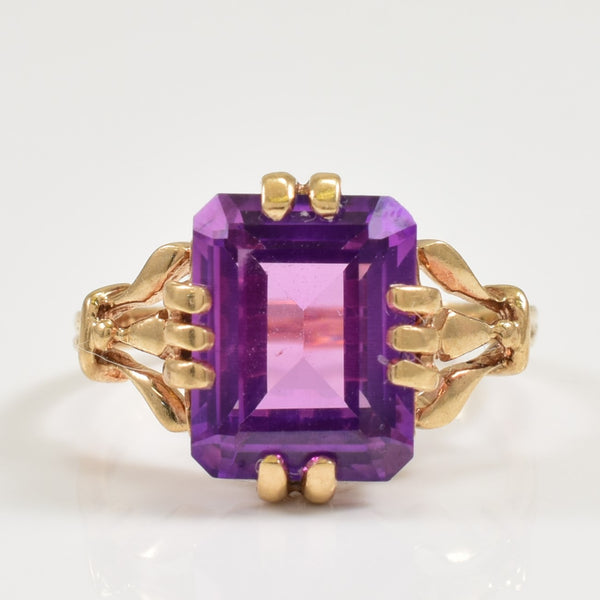 Synthetic Purple Sapphire Ring | 3.85ct | SZ 2.75 |