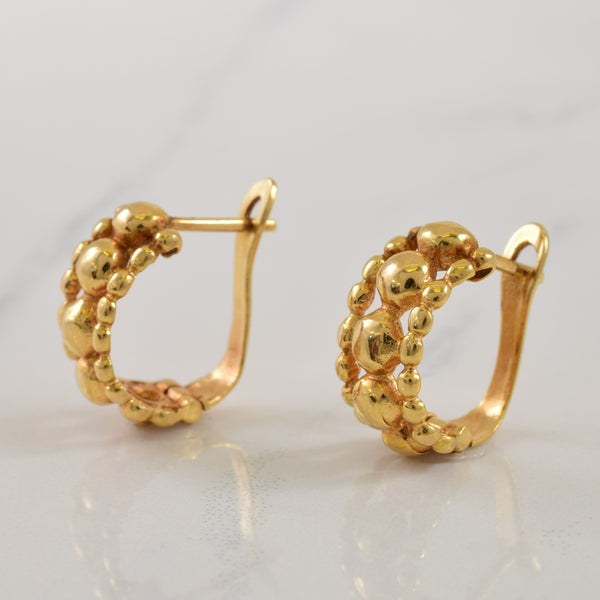 18k Yellow Gold Huggie Earrings |
