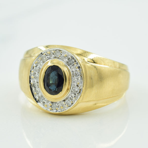 Sapphire & Diamond Ring | 0.50ct, 0.09ctw | SZ 8.75 |
