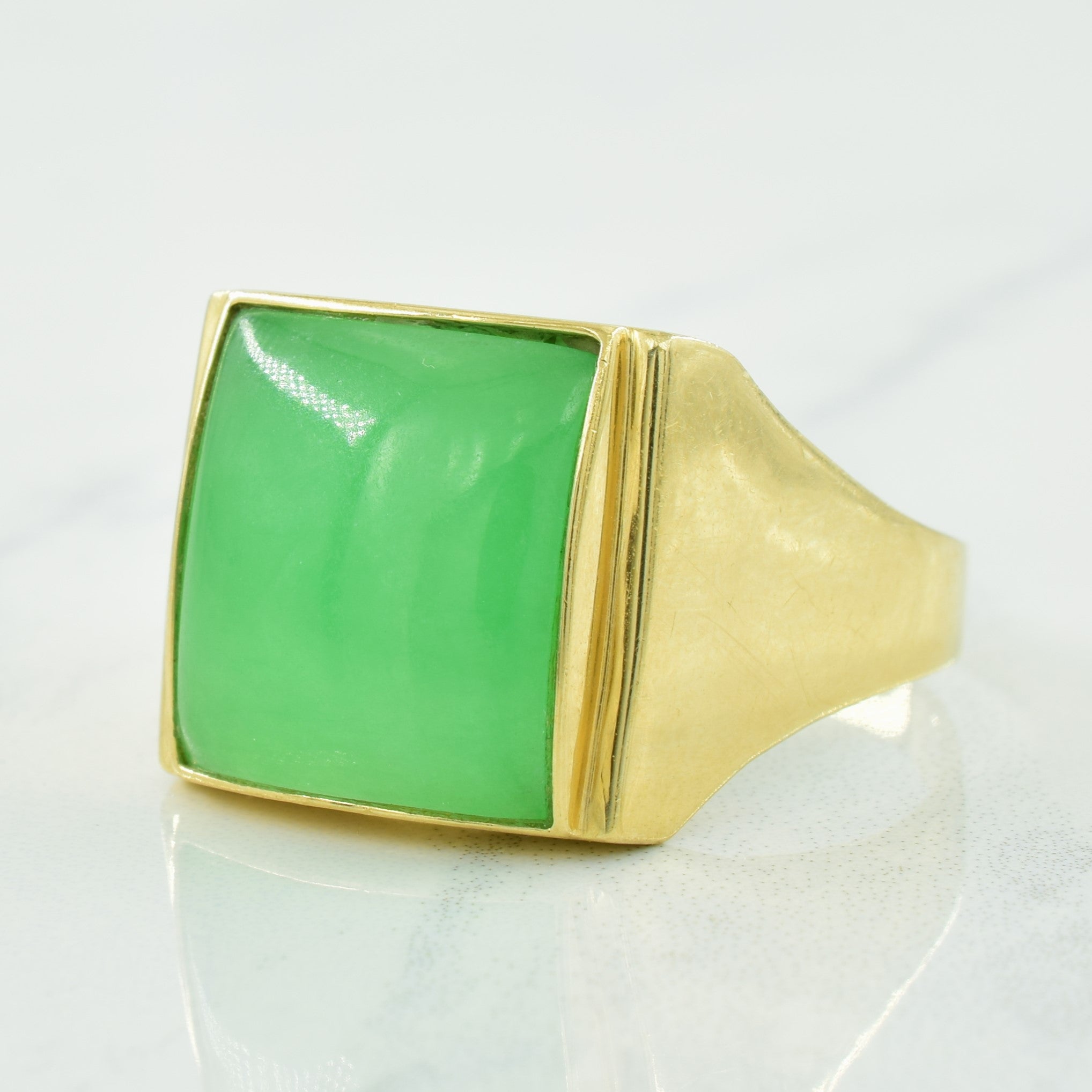 Large Jadeite Ring | 10.00ct | SZ 12.5 |