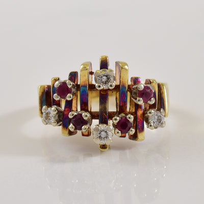 Ruby & Diamond Ring | 0.09ctw, 0.08ctw | SZ 5 |