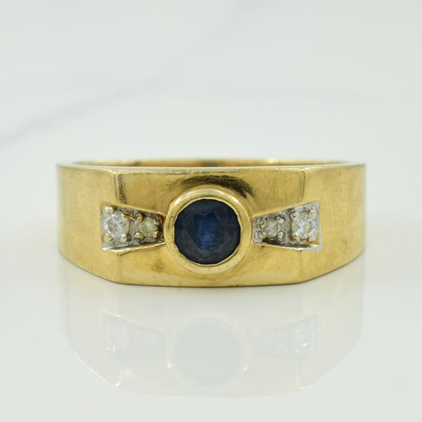 Sapphire & Diamond Ring | 0.50ct, 0.08ctw | SZ 11.25 |