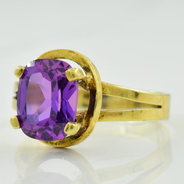 Synthetic Purple Sapphire Ring | 3.00ct | SZ 7.75 |