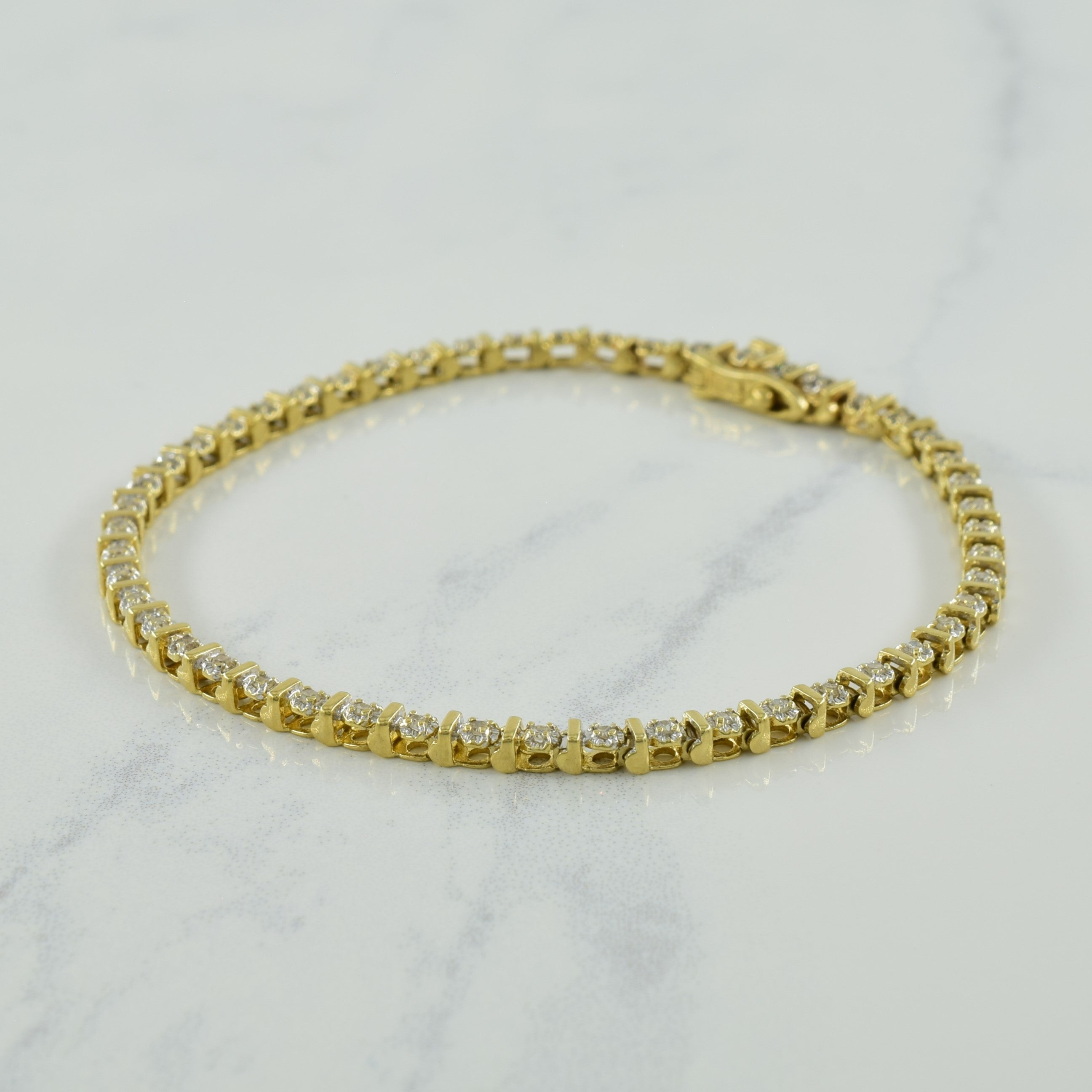 Bracelet de tennis en diamants | 0,50 ct | 7,5 po | 