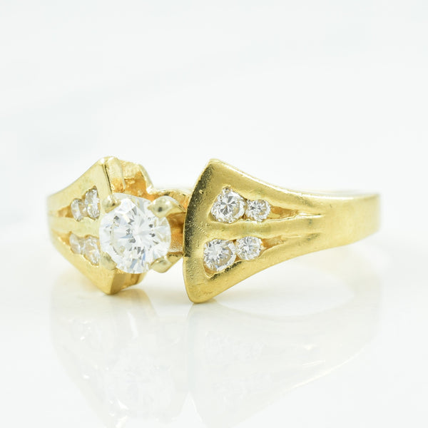 Solitaire Diamond with Accents Ring | 0.35ctw | SZ 6.25 |
