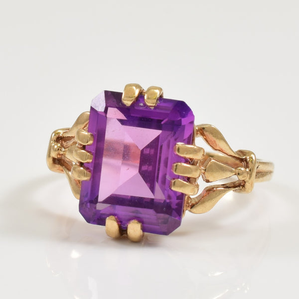 Synthetic Purple Sapphire Ring | 3.85ct | SZ 2.75 |