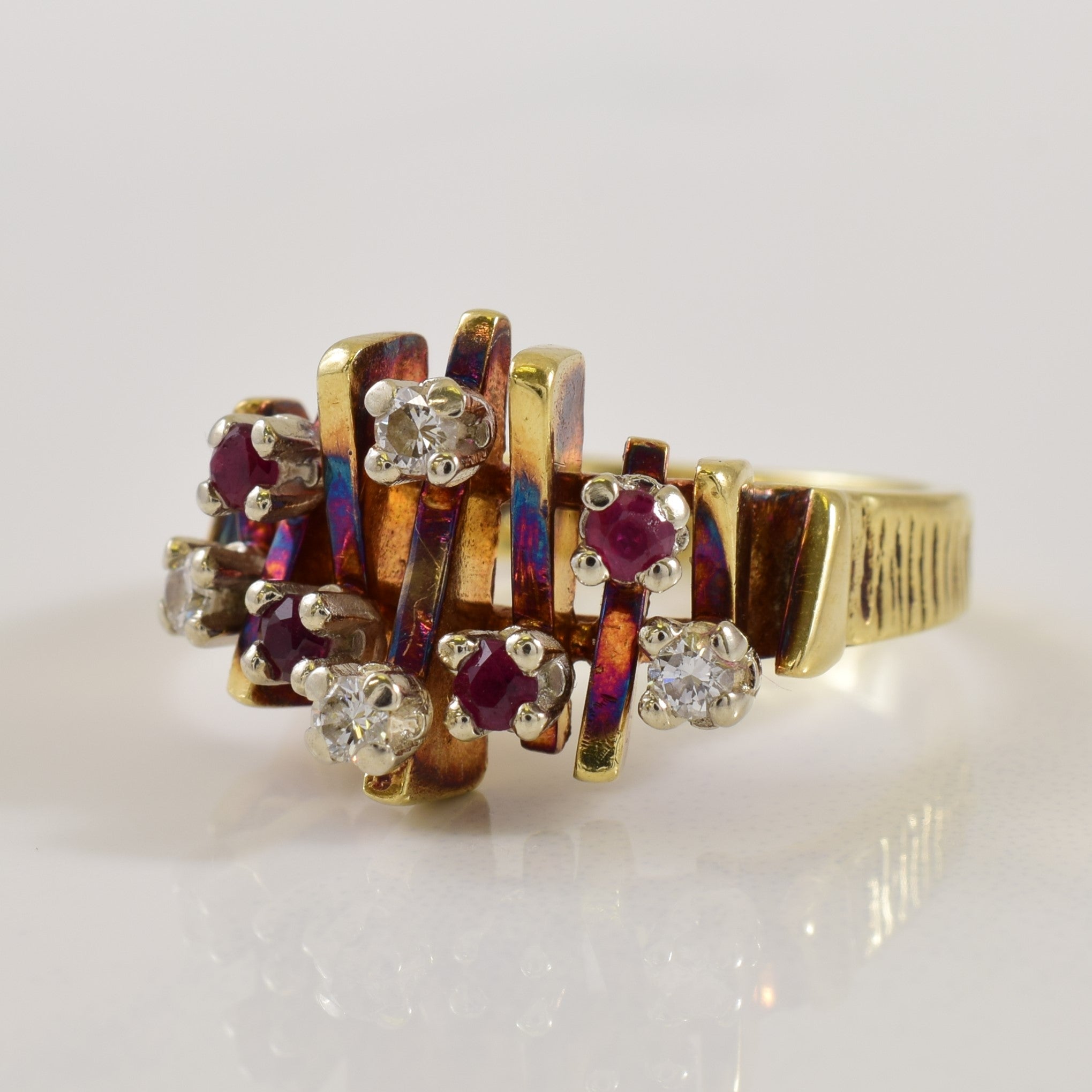 Ruby & Diamond Ring | 0.09ctw, 0.08ctw | SZ 5 |