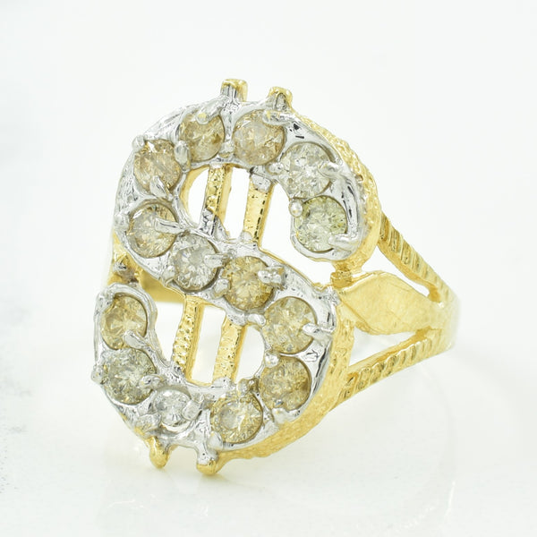 Diamond '$' Ring | 0.70ctw | SZ 6.75 |