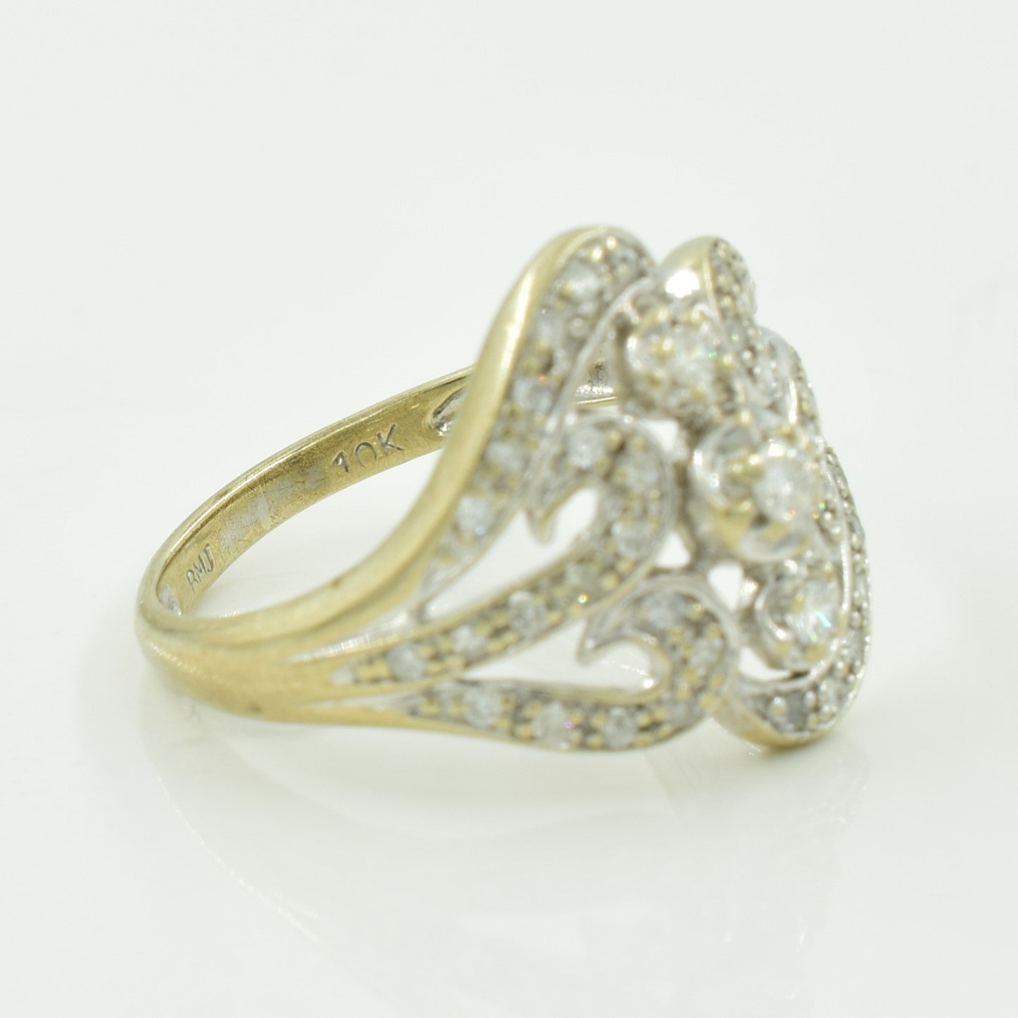 Diamond Bypass Ring | 0.21ctw | SZ 4.25 |