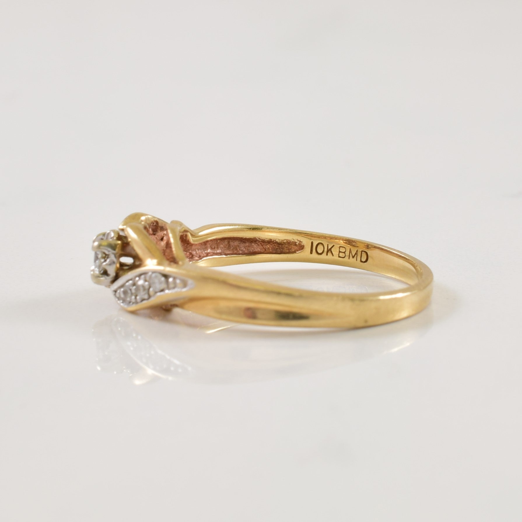 Diamond Bypass Ring | 0.10ctw | SZ 6 |