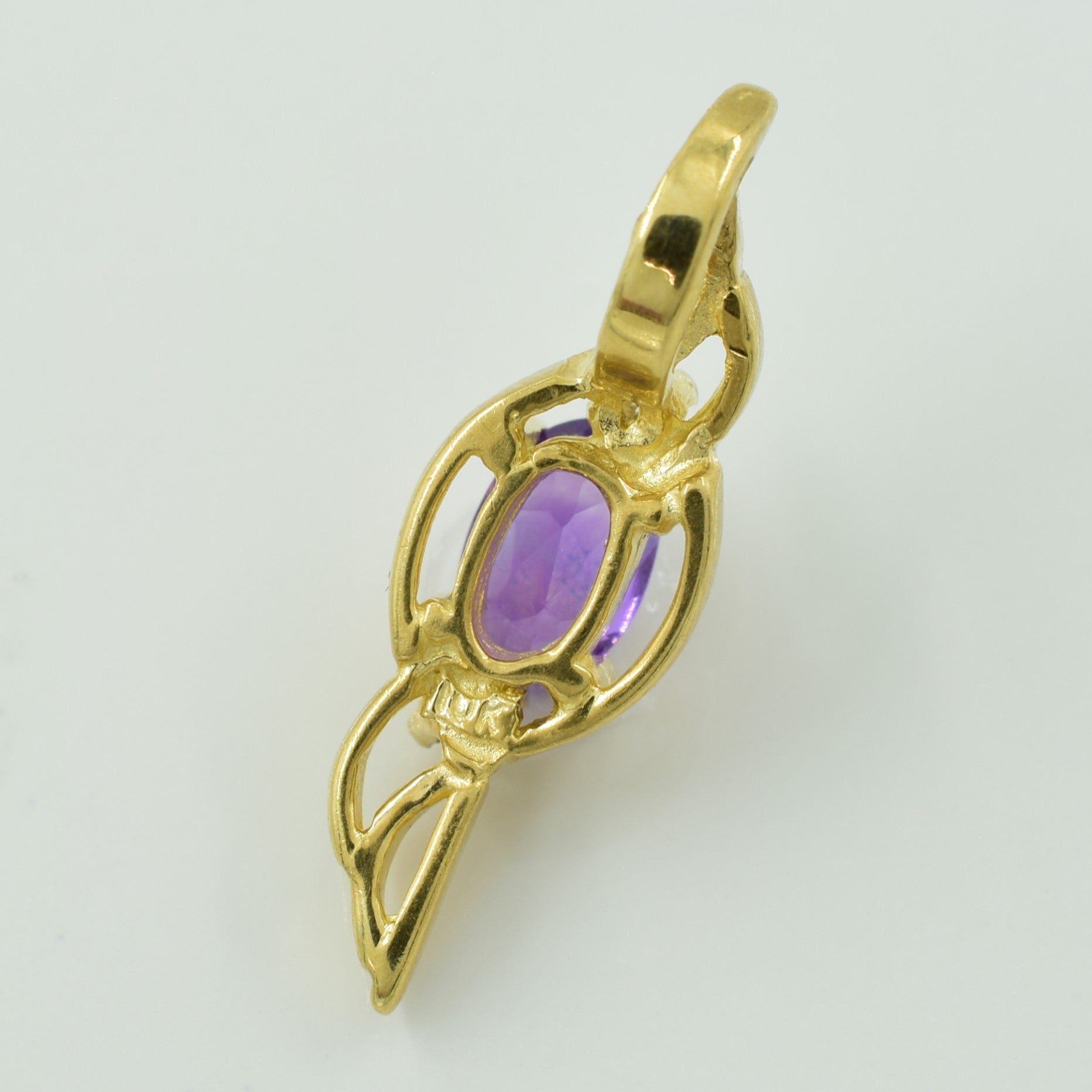 Amethyst & Diamond Pendant | 0.35ct, 0.04ctw |