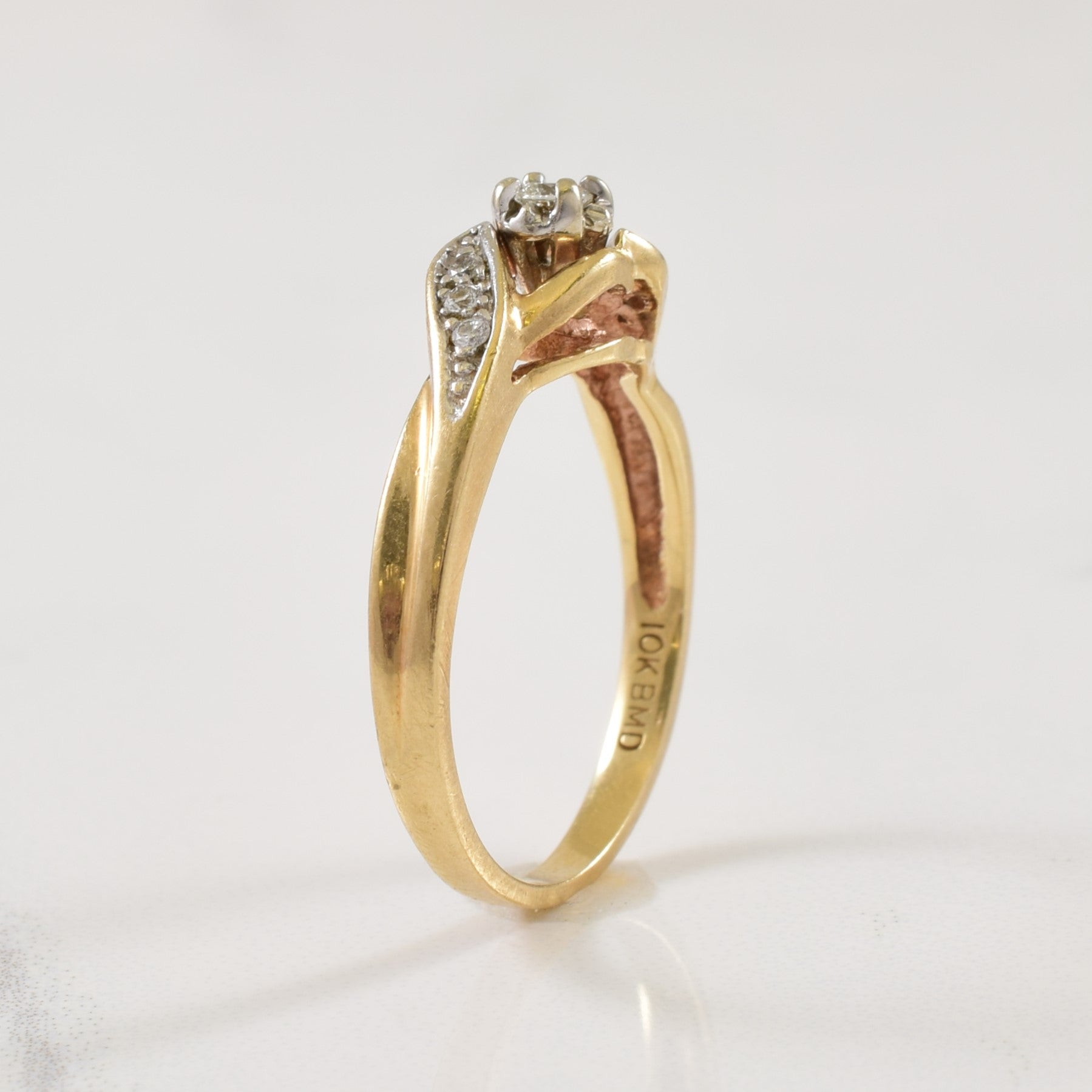 Diamond Bypass Ring | 0.10ctw | SZ 6 |
