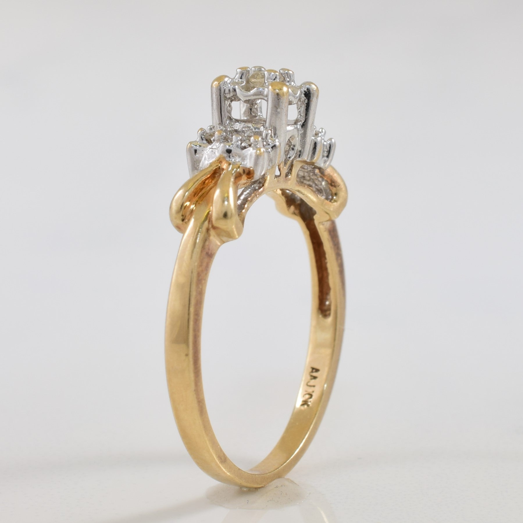 Bague sertie de diamants | 0,09 ct | Taille 6,75 |