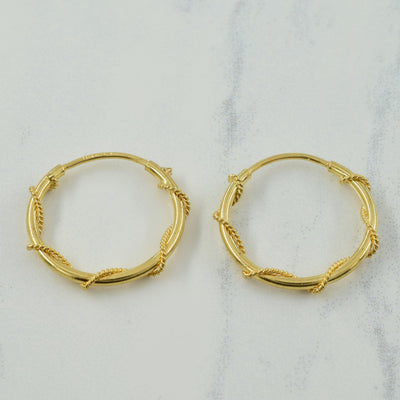 10k Yellow Gold Hoop Earrings |