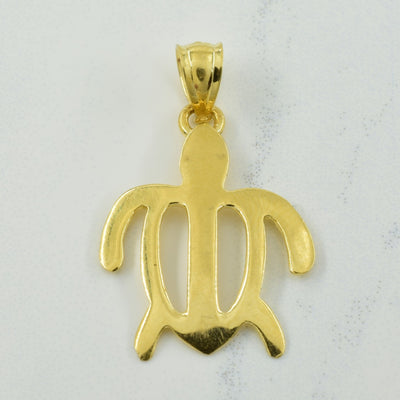 14k Yellow Gold Turtle Pendant |
