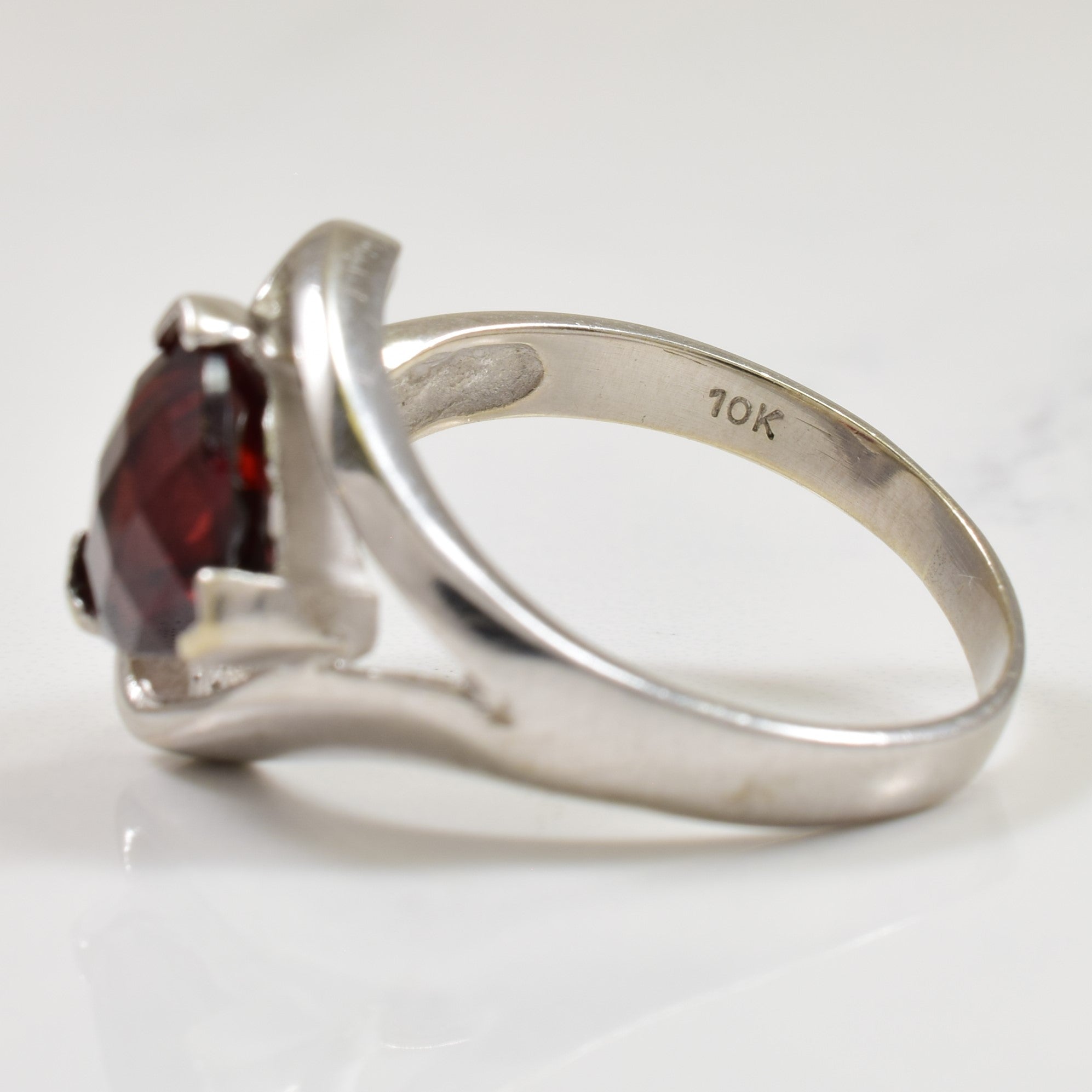 Triangle Cut Garnet Bypass Ring | 3.00ct | SZ 8.75 |