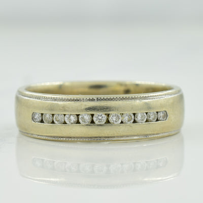 Channel Set Diamond Ring with Milgrain | 0.20ctw | SZ 10 |