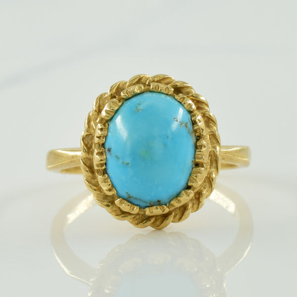 Turquoise Cocktail Ring | 2.25ct | SZ 5.5 |