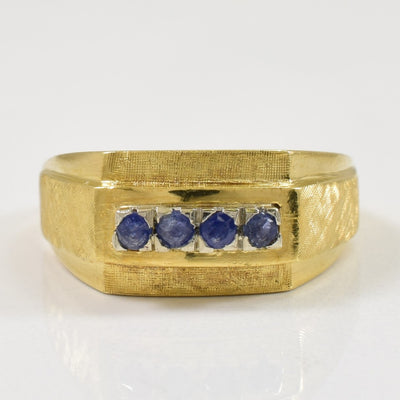Pave Set Sapphire Ring | 0.18ctw | SZ 7 |