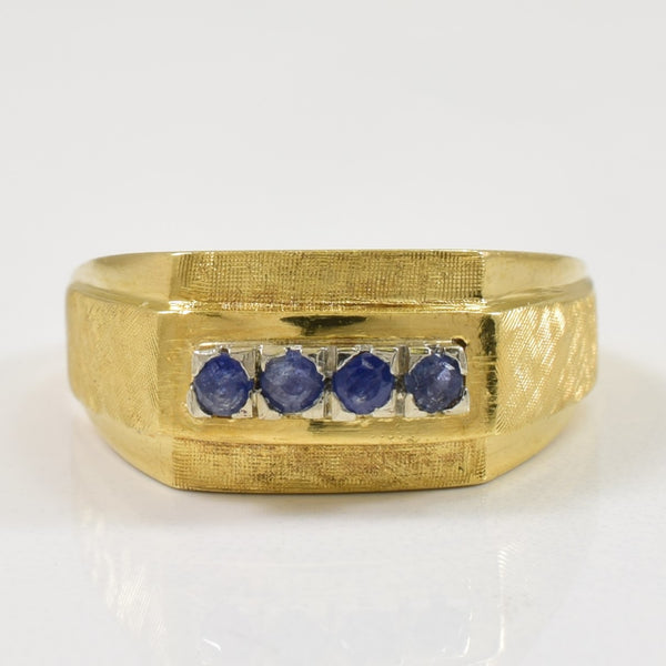 Pave Set Sapphire Ring | 0.18ctw | SZ 7 |