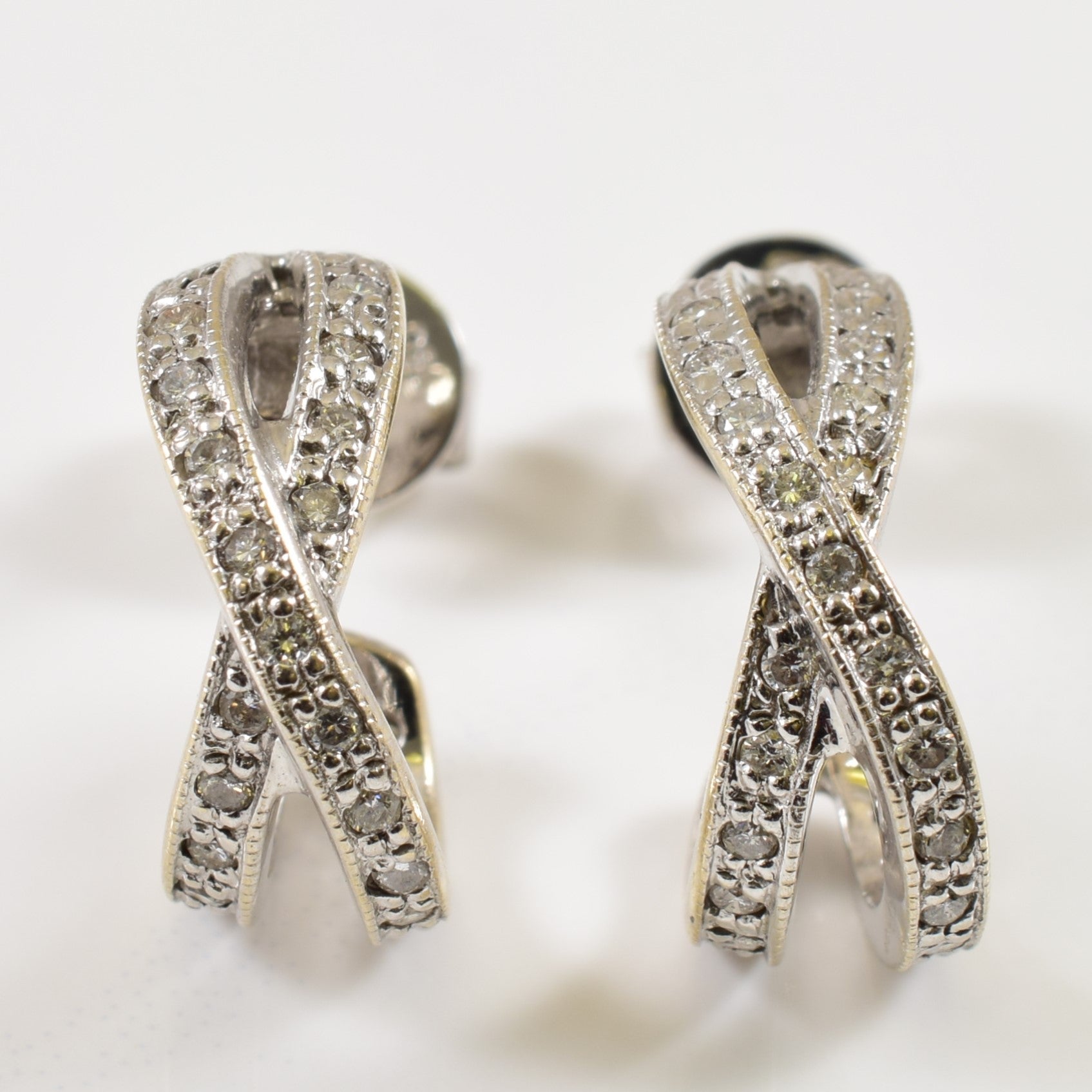 Diamond Ribbon Stud Earrings | 0.27ctw |