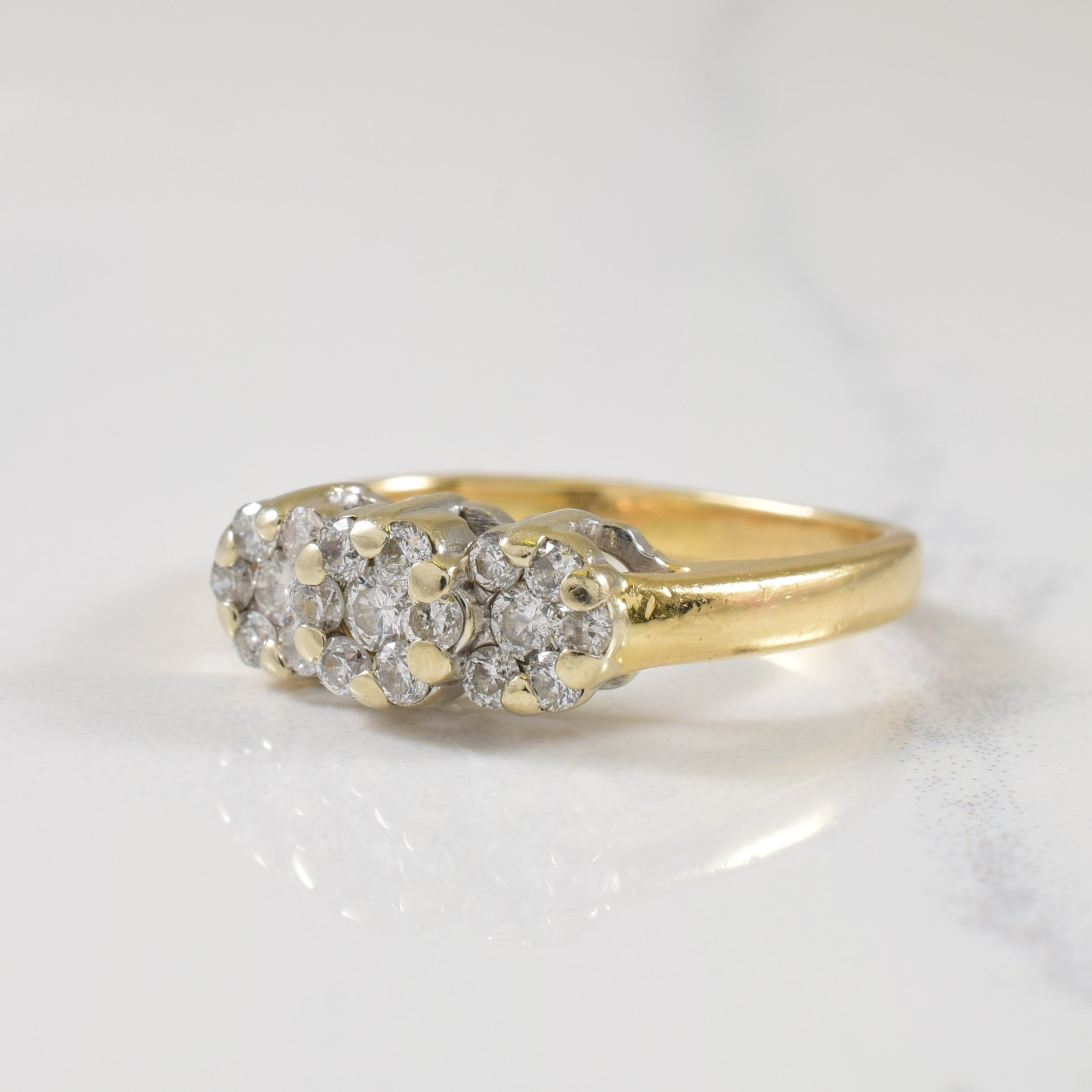 Multi Cluster Diamond Ring | 0.42ctw | SZ 4.75 |