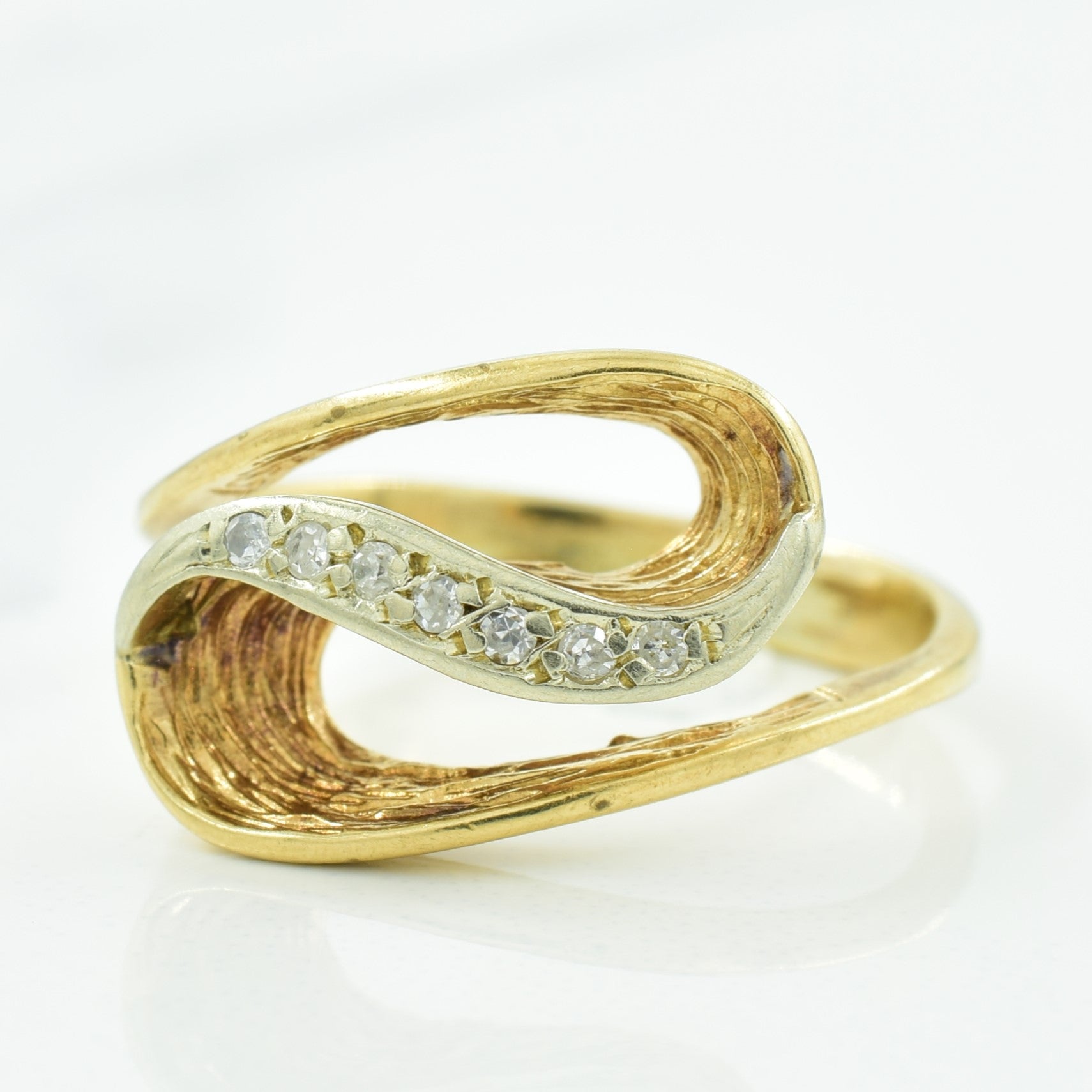 Diamond Bypass Ring | 0.04ctw | SZ 4 |