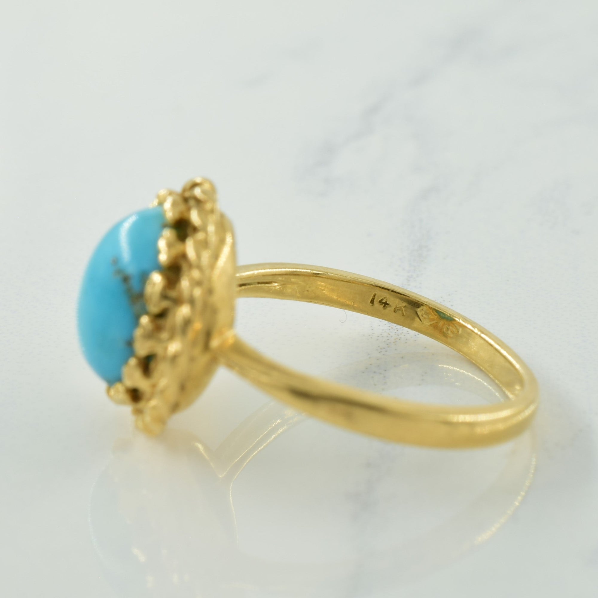 Turquoise Cocktail Ring | 2.25ct | SZ 5.5 |