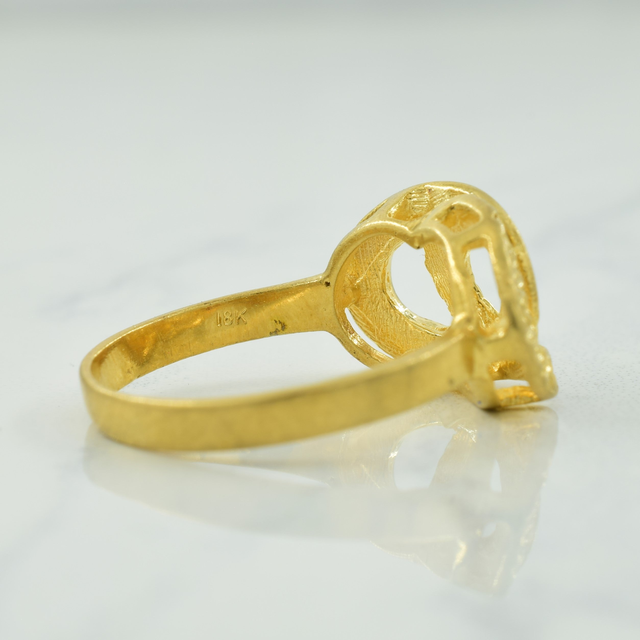 18k Yellow Gold Double Loop Ring | SZ 7.25 |