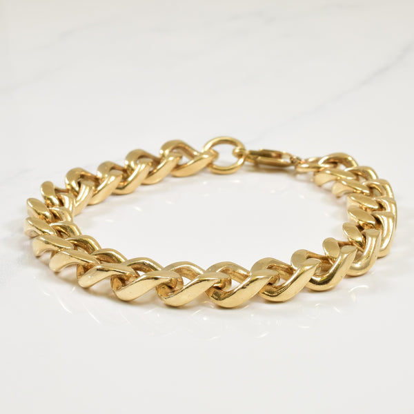 10k Yellow Gold Curb Bracelet | 8.50