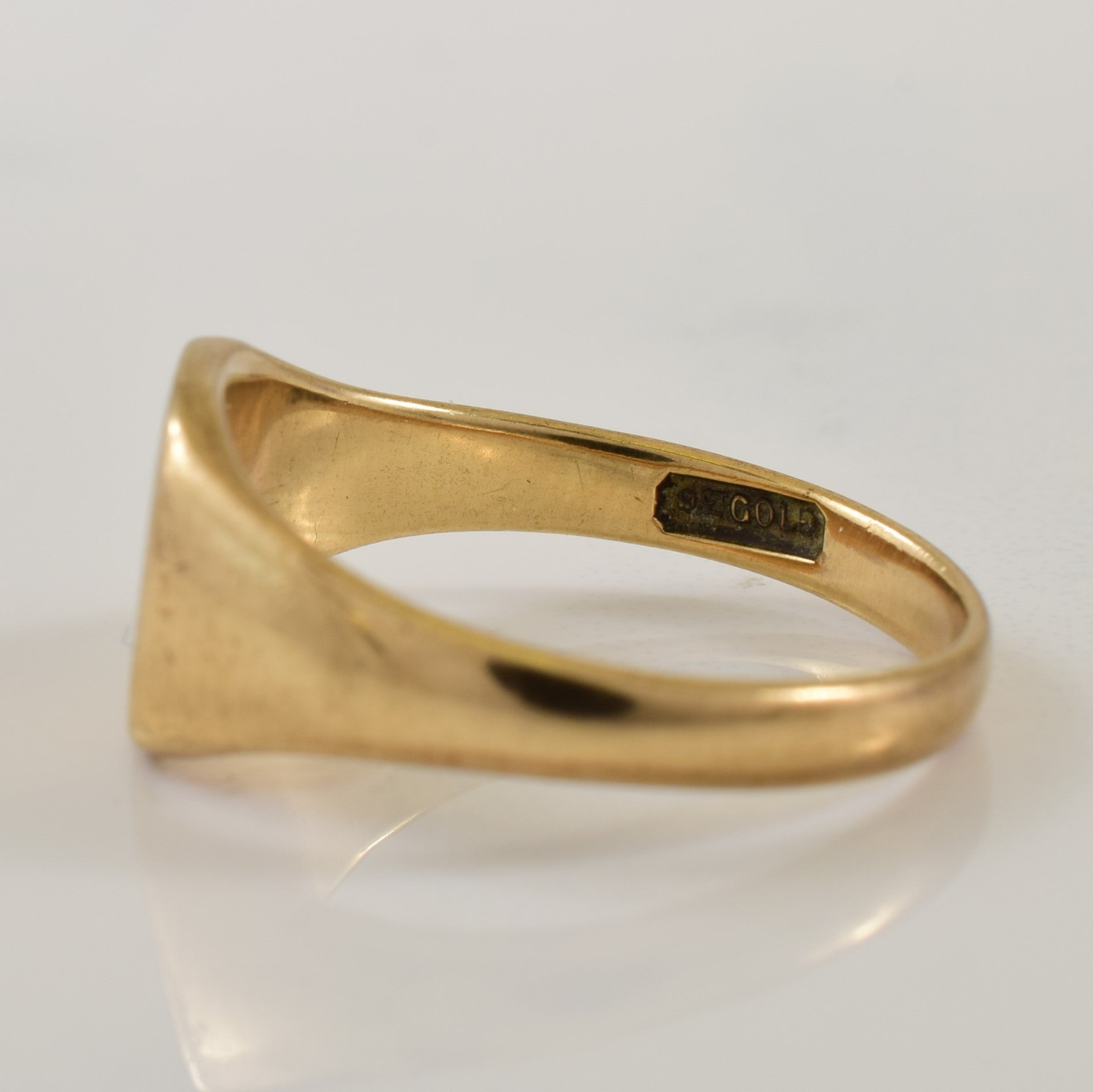 9k Yellow Gold 'SA' Initial Ring | SZ 6.5 |