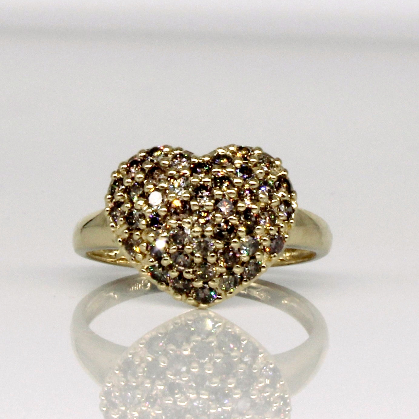 Heart Shaped Diamond Cluster Ring | 0.84ctw | SZ 6.75 |