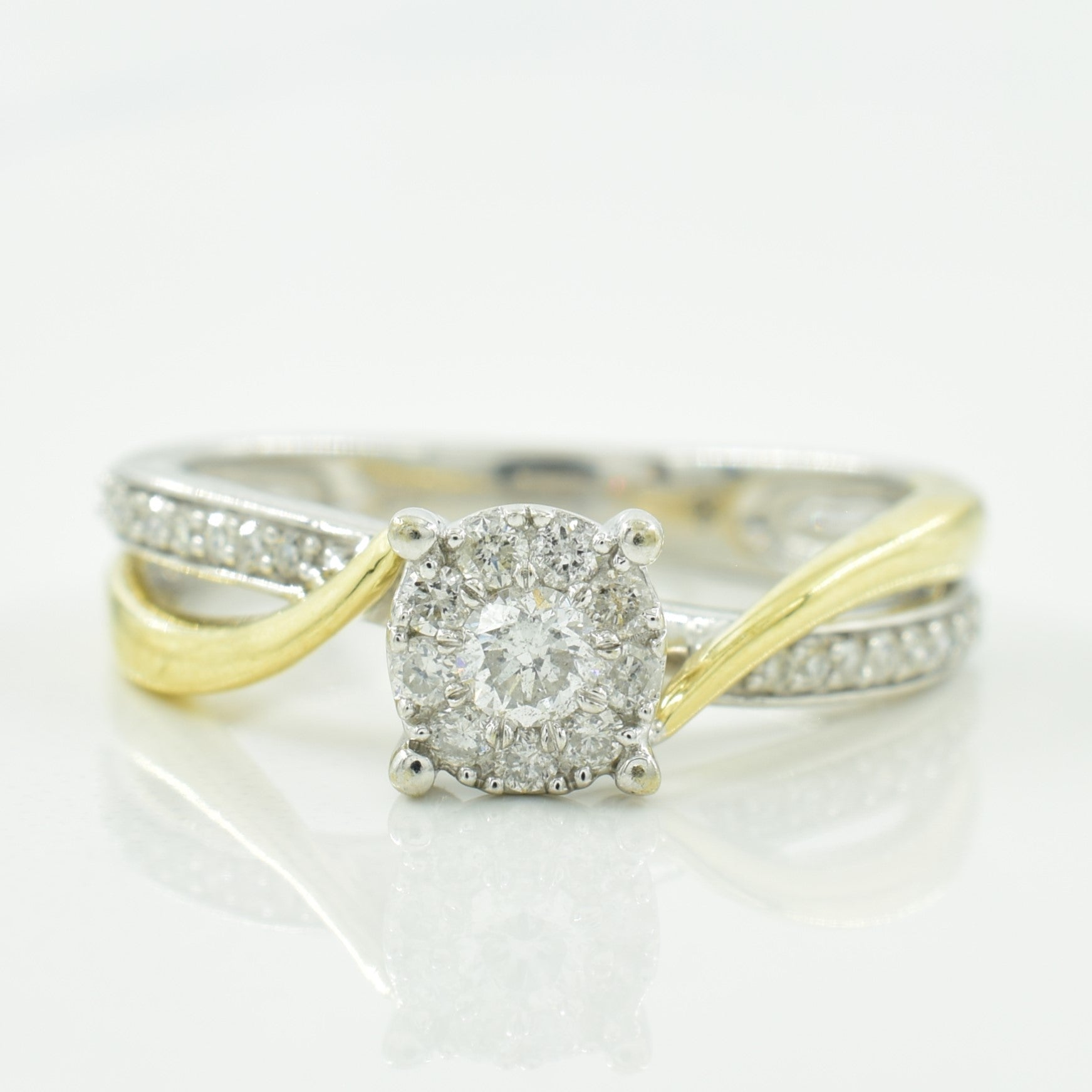 Two Tone Gold Diamond Ring | 0.23ctw | SZ 4.75 |