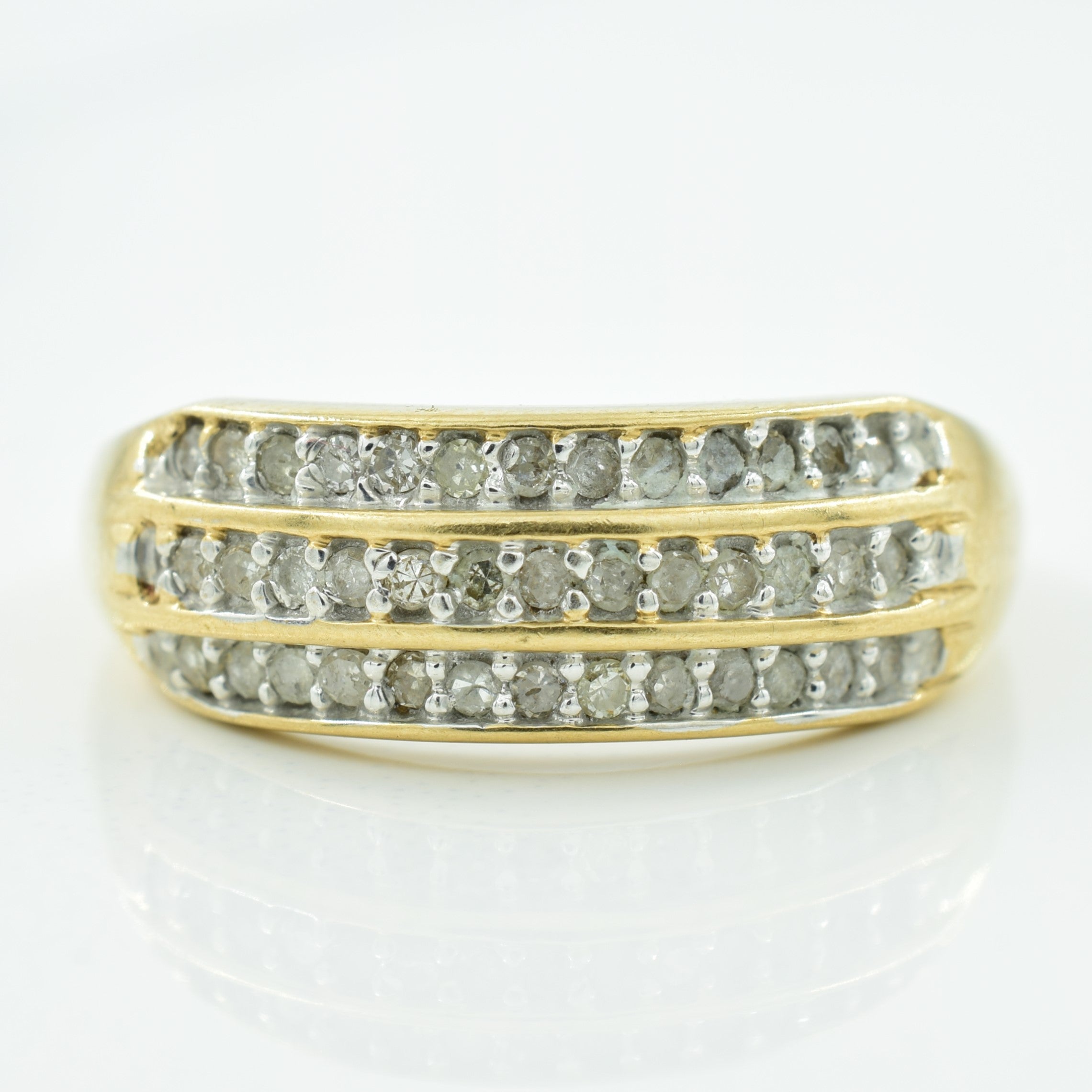 Pave Set Diamond Ring | 0.20ctw | SZ 6.75 |