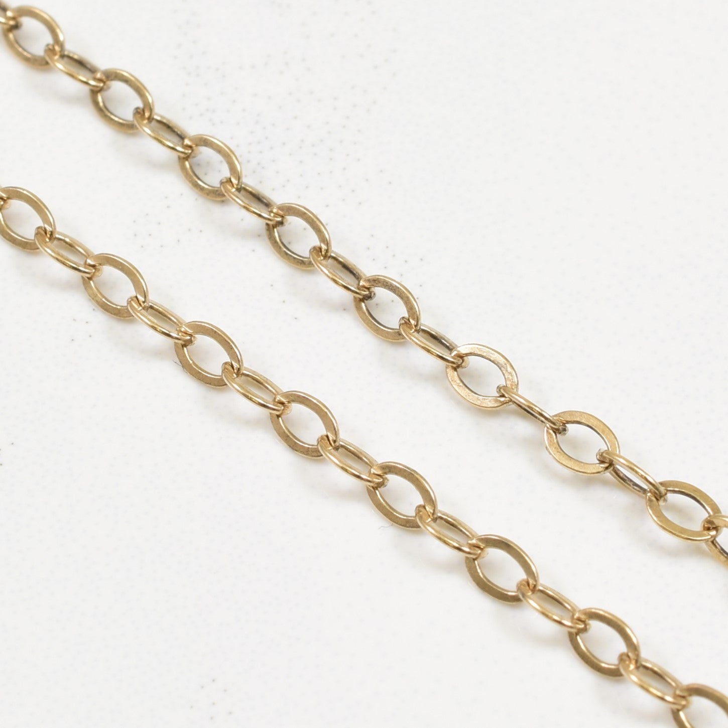 10k Yellow Gold Flat Link Cable Chain | 20" |