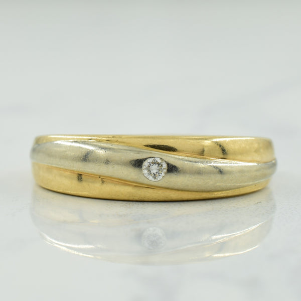 Two Tone Gold Diamond Ring | 0.03ct | SZ 8.5 |