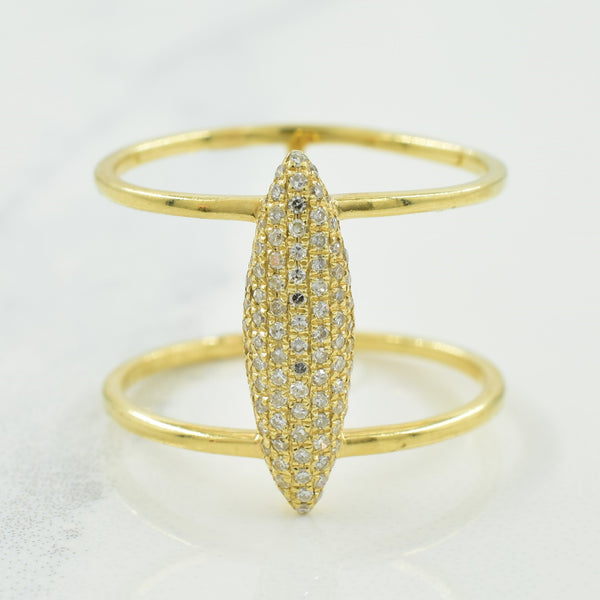 Marquise Shaped Diamond Ring | 0.30ctw | SZ 7.5 |