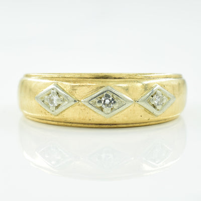 Three Stone Diamond Ring | 0.06ctw | SZ 8.75 |