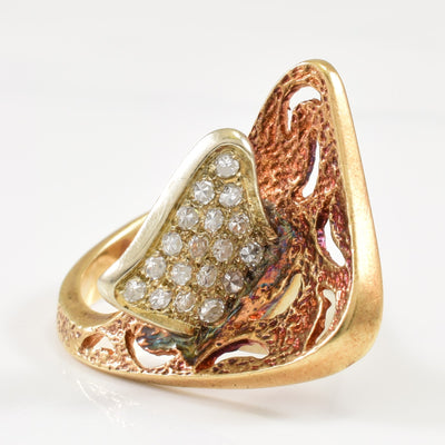 Abstract Two Tone Diamond Ring | 0.36ctw | SZ 7 |