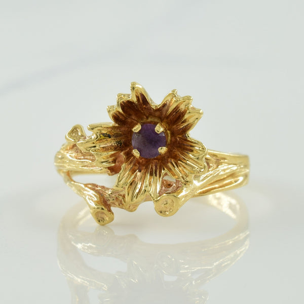 Amethyst Floral Ring | 0.10ct | SZ 5.75 |