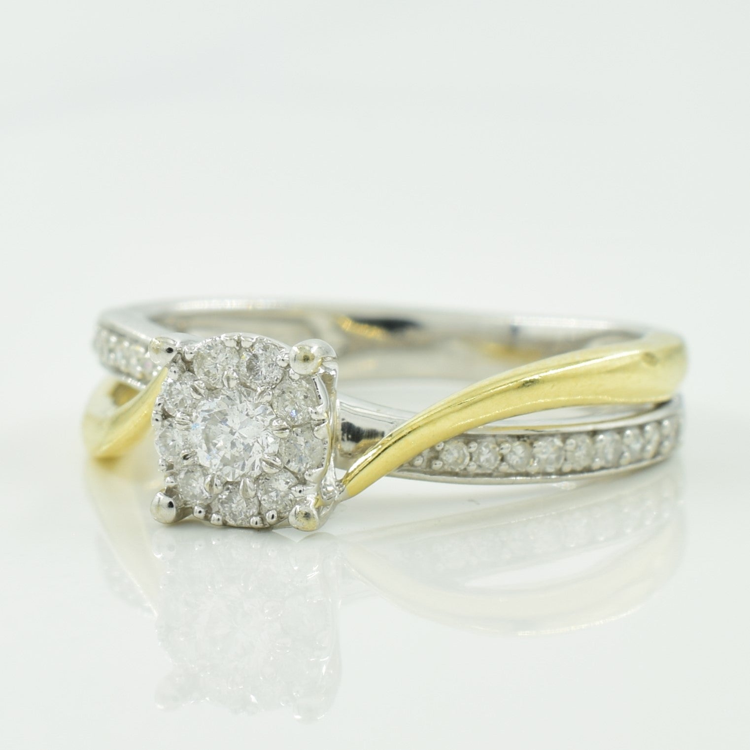 Two Tone Gold Diamond Ring | 0.23ctw | SZ 4.75 |